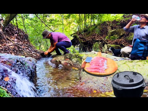 “Cooking Dinner and Brewing Coffee Outdoors with My Dad | Relaxing Nature Escape”