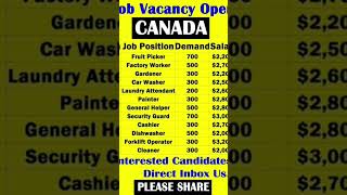 Canada job bank 2024 | canada job vacancy