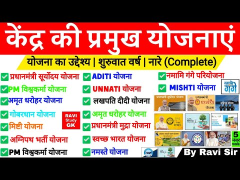 केंद्र सरकार की प्रमुख योजनाएं 2024 | Kendra Sarkar ki Yojnaye 2024 | Central Goverment Schemes 2024