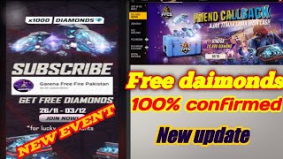 Free fire free daimonds//free daimonds/new update/new event