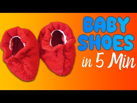 DIY | 5-मिनट के अंदर बनाएँ BABY SHOES/BOOTIES | Baby Shoes Making Tutorial