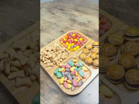 Filling platter with sweets #asmr #shorts