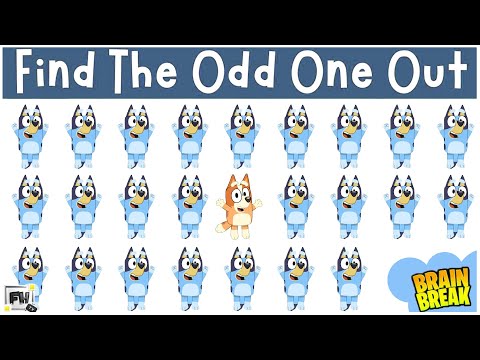 Find the ODD One Out - Bluey | Brain Break | Bluey Game For Kids