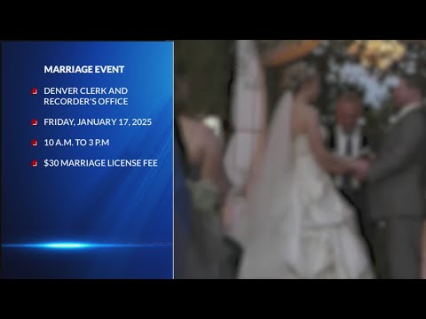 Denver clerk's office holding event for couples to get marriage licenses