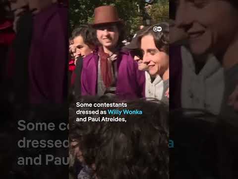 Timothee Chalamet surprises fans at his look-alike contest #shorts #dwhistoryandculture