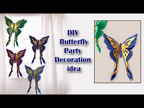 DIY Butterfly Party Decoration ideas l l Easy Paper craft Decoration ideas