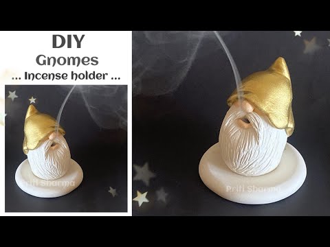 Gnomes incense holder/wall putty crafts/Low cost christmas craft ideas @PritiSharma