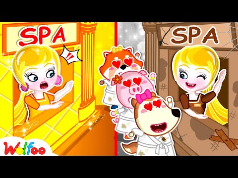 Rich Unpopular vs Broke Popular Spa - Wolfoo Funny Stories in Barbie's World | Wolfoo Channel