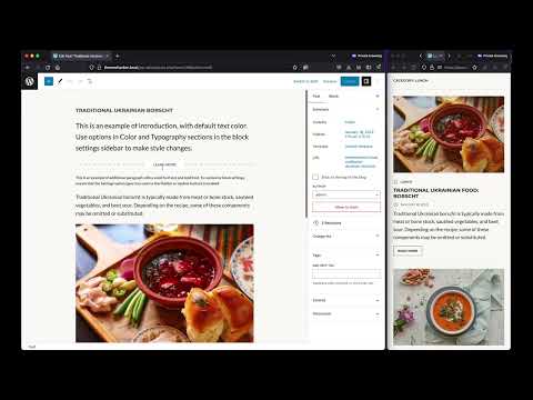 Appetite theme: Step 9 - Reset custom colors set in WordPress editor