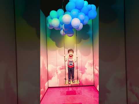 Cute baby enjoying in balloon swing😀🤩😍 #shorts