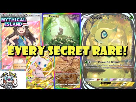 Every Secret Rare from Mythical Island Revealed! Brand New Pokémon TCG Pocket Set!(Pokémon TCG News)