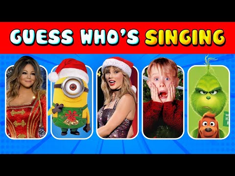 Guess the Singer 🎄✨🎶 Christmas Songs Edition 🎁 | Mariah Carey, Home Alone, The Grinch | 🦁 Quiz Lion