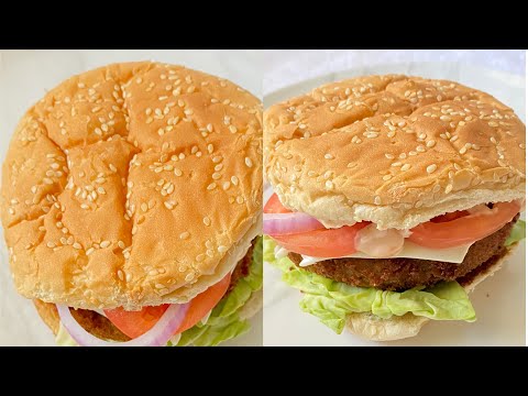 veg Burger recipe, Easy &delicious homemade burger, McAloo Tikki burger