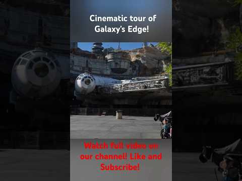 Cinematic tour of Galaxy's Edge! Watch the full video on our channel! #starwars #hollywoodstudios