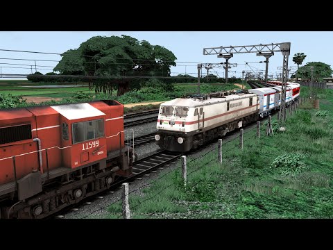 WDM3D Rescue WAP7 Express Train I BUMPY RAILROAD I Indian Train Simulator I Railworks 3