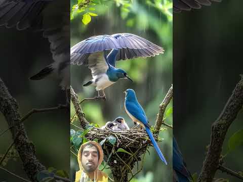 mom is best... mother bird's savtiy own baby.... #birdsounds #birds #nature