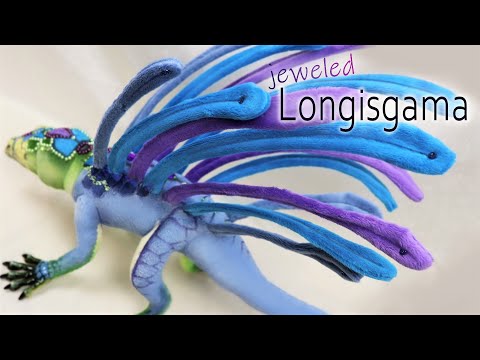 Making a Prehistoric Lizard LONGISQUAMA || Poseable Art Doll Tutorial