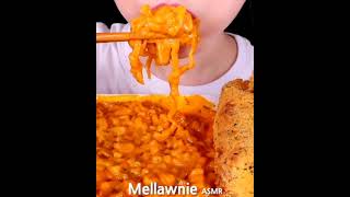 Carbo fire noodles and cheese stick - Mellawine ASMR  - #carbofirenoodles #cheesestick #asmr #shorts