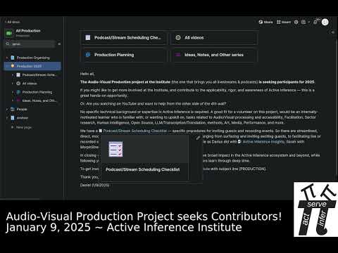 Audio-Visual Production project at the Institute seeks participants for 2025!