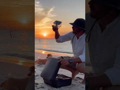 Brewing peaceful coffee 🌊☀️ #coffee #beach #sunset #relaxing #v60 #relaxingmusic