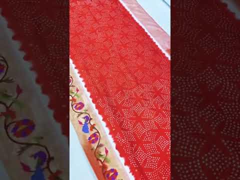 Pire silk paithani with raidana bandhej work #paithanisilk #paithanisaree #bandhej #paithani #saree