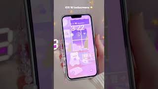 iOS 16 cute lockscreens 💗⭐️☁️ #ios16 #ios16features #cute