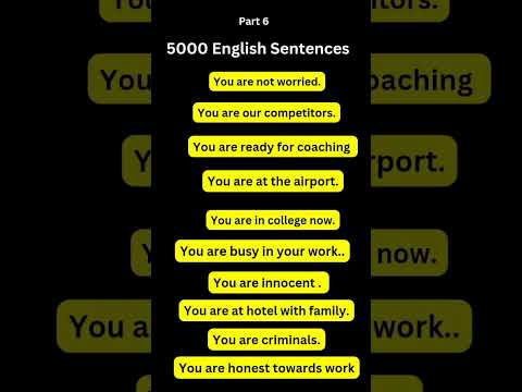 part 6 | 5000 useful sentences | Basic to advance | Learn English through English