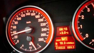 BMW 335i Cabrio (306 HP)  0-200 km/h full acceleration