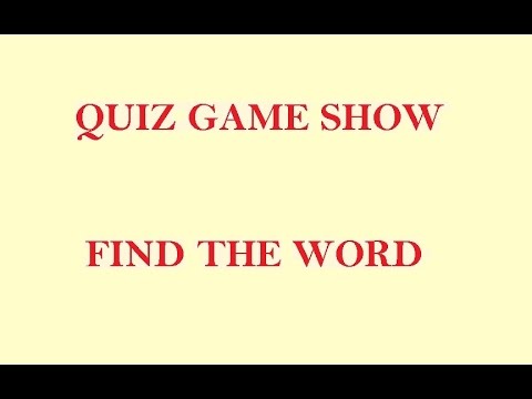 Quiz Game Show - Find the word 1