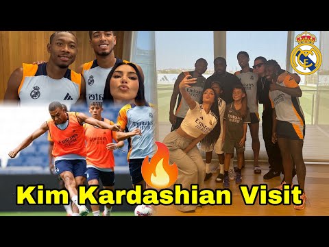 Kim Kardashian Visit Real Madrid players at Training🔥Mbappe & Endrick First Training at Bernabeu