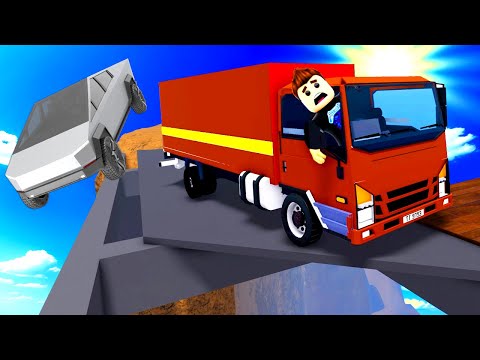 Driving a Diesel Truck on a EXTREMELY Dangerous Road in Roblox!