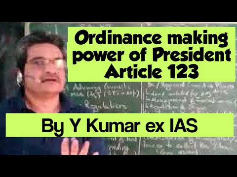 Ordinance making power of President Article 123 instead https://www.youtube.com/watch?v=Abe8yVK88Ho