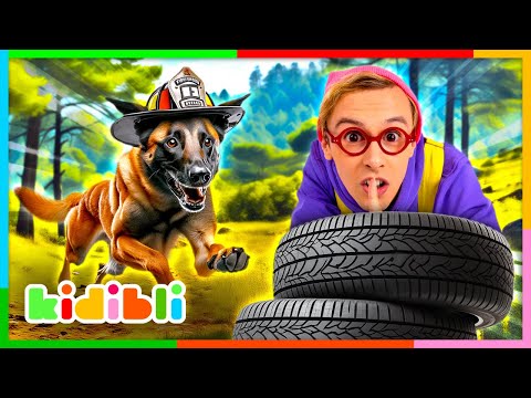 I'm rescued by Firefighting Dogs! | Educational Videos for Kids | Kidibli