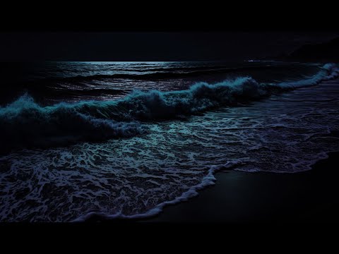 Calming Ocean Waves for Restful Sleep | Dark Screen & Gentle Rolling Waves