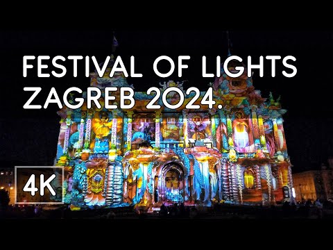 Festival of Lights (Festival svjetla), Zagreb 2024, Croatia - HD Virtual Travel