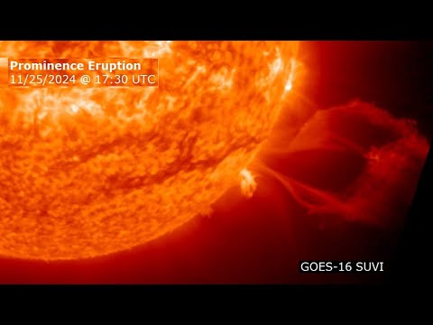 Magnificent Prominence Eruption - Thanksgiving Winter Storms Across US - Most Powerful Cosmic Rays