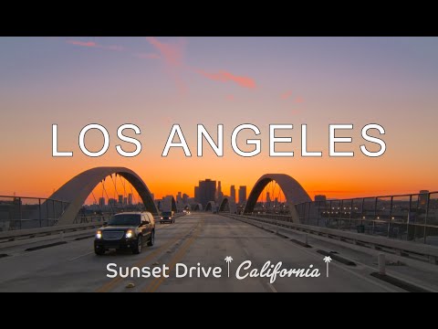 Driving Los Angeles From Beverly Hills to Downtown LA, Ending at Sunset