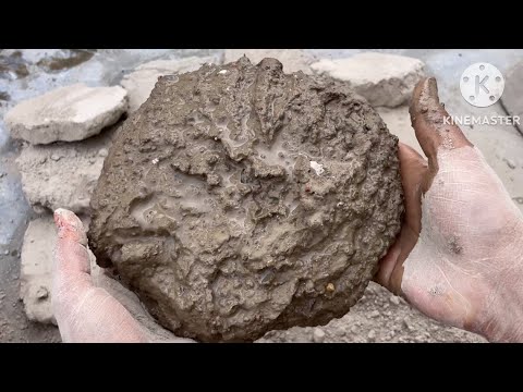 Mud Concrete Dry Floor Crumbling & Dipped Into the Water