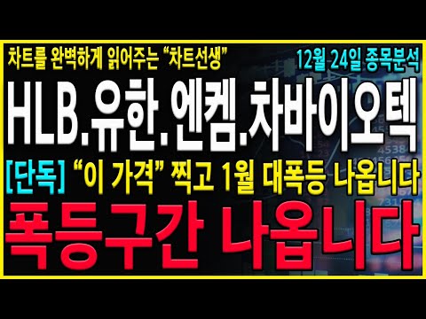 [HLB 유한양행 엔켐 차바이오텍 주가 전망] "긴급" 와...결국 "이 가격"까지는 올라가겠네요. 세력들의 확실한 전략 지금부터 준비하셔야 합니다!! #엔켐주가 #금양 #유한양행