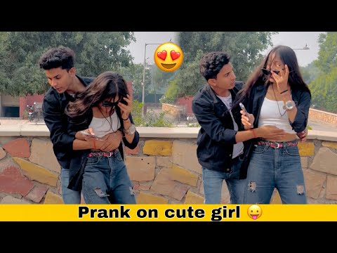 Prank on cute girl 😛 best funny reaction video ￼|| Prankstar Vinod