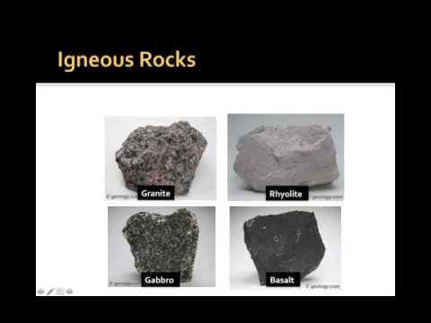 Rock type characteristics