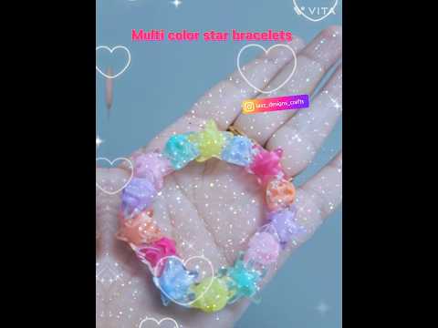 Kid's favorite multi color star bracelets #kidsbracelet #beadedbracelet #multicolorbracelet