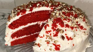 Southern Red Velvet Cake - Red Velvet Cake Recipe From Scratch - Ellen’s Homemade Delights 🍰