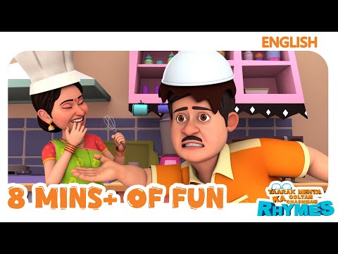 8 mins of Fun and Educational | TMKOC English Rhymes |