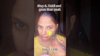 Indian skincare Day1/100 #skincarevlogs #skincare #bestskincareforoilyskin #trendingshorts #newmom