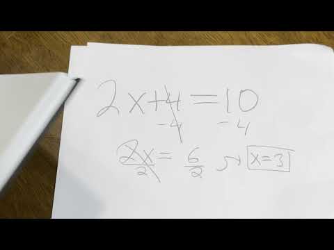 Solve 2x + 4 = 10 || Superpowered College Algebra 1 || Section 1 || Example 1