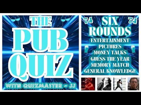 Pub Quiz No74 - 6 Different Rounds - 38 Questions & Answers - 62 Points to Win. trivia/quiz Fun Quiz