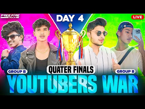 😨YOUTUBERS CS - TOURNAMENT🏆| QUALIFIER 🔴DAY 4 | NG ,TPG , GWK👑| FREE FIRE IN TELUGU #dfg #freefire