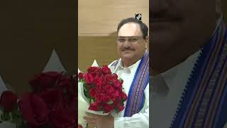 Delhi: V Maitreyan meets JP Nadda at BJP headquarters after joining party