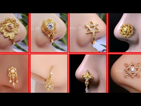 ,,South Indian Bridal Gold Jewelry Sets Handmade Gold Nose Rings in Floral Patterns(2024)*",,